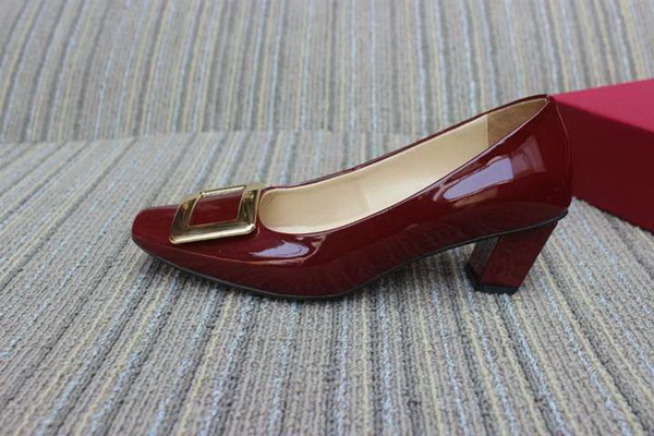 RV Shallow mouth Block heel Shoes Women--053